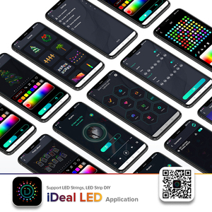 Btf chiếu sáng App IR điện thoại thông minh điều khiển đầy đủ màu sắc ánh sáng Bộ dụng cụ t0817 84Leds/M IP67 địa chỉ ws2811 <span class=keywords><strong>Led</strong></span> Neon dải ánh sáng - Product Image 2