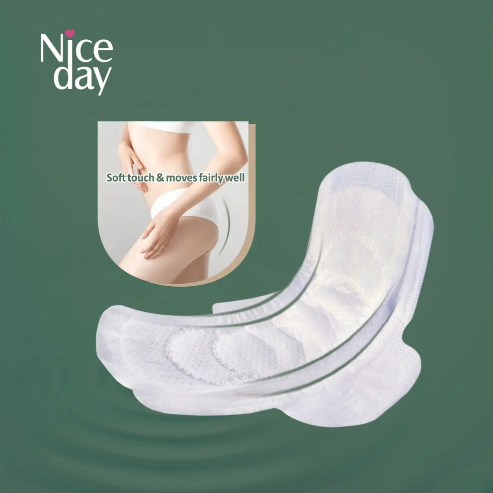 Fit well 3D leak guard protection ultra thin japan female sanitary pad
