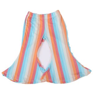 Wholesale New Boutique Baby <b>Girl</b> Valentine's Day Printing Knitted Ruffle Hem <b>Flared</b> Waterproof Breathable Full Length Bell Pants - Product Image 6