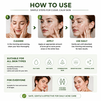 Crème Visage Anti-Acné au Panthénol 5% et Ectoïne, à la Centella et Céramide, pour Soulager les Rougeurs, Hydratante, Tous Types de Peau, Marque Blanche