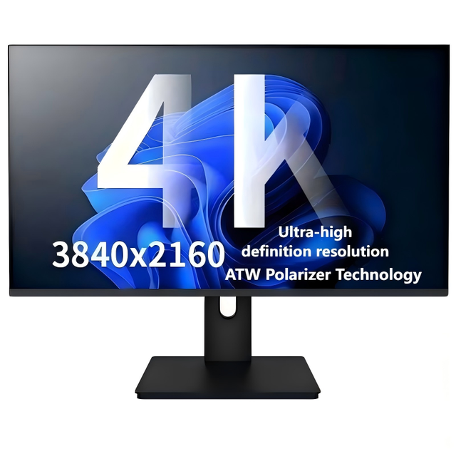 32 Inch 4K UHD IPS Monitor, 3840x2160 60Hz 100% SRGB 96% DCI-P3 for Graphic Design 500 Nits 3-Side Borderless Commercial Display