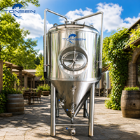 Cuve de Fermentation Conique à Double Enveloppe Tonsen 6000L 60BBL 60HL pour Bière Artisanale – Fermenteur Commercial pour Ligne de Production de Brasserie