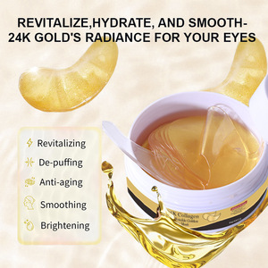 Mascarilla de Ojos Dorada Antiarrugas con Colágeno 24K, 60 Unidades, Reafirmante e Hidratante - Product Image 3