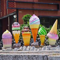 Sculpture de dessert géante-Décoration extérieure ludique pour gâteaux et beignets pour parcs à thème et confiseries