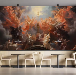 Papel pintado autoadhesivo <span class=keywords><strong>de</strong></span> estilo europeo The Heavenly Kingdom Odes to the Renaissance Murals - Product Image 1
