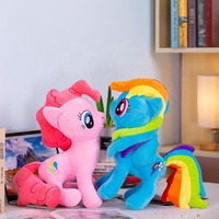 Animal en peluche cheval rose arc-en-ciel personnalisé, nouveau design 2022, jouets en peluche Offre Spéciale