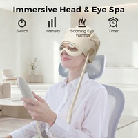 360 °   Masajeador de Cabeza por Compresión de Aire con Área de Ojos Visible y Calor para Aliviar el Estrés y Mejorar el Sueño, Recargable, OEM, ODM