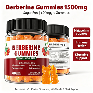 Gommes la berbérinecannelle de Ceylan, chardon-marie, poivre noir Métabolisme, santé intestinale, immunité, bien-être des femmes - Product Image 1