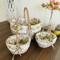 Panier de rangement en rotin de saule écologique et durable, tissé à la main, petit cadeau de Pâques pour enfants, style quotidien, matériau en osier