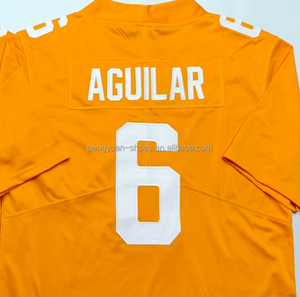 Siap untuk dikirim Joey Aguilar hitam kualitas terbaik dijahit Jersey sepak bola kampus Amerika - Product Image 5