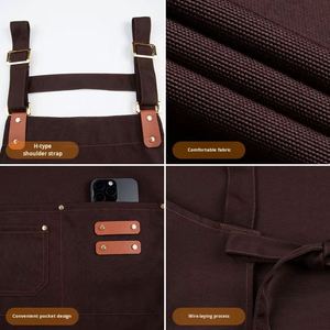 Promotional Gifts, New Customized Embroidered Color for Restaurants and Cafes, Waterproof Cotton Canvas Aprons - Product Image 2