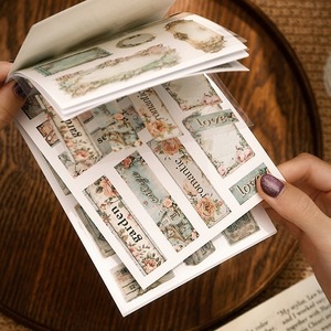 Paquete de 20 Hojas de Etiquetas Adhesivas Vintage, Material PET+Papel, Troqueladas, con Barnizado Brillante, Decoración Navideña, Diseño de Dibujos Animados - Product Image 5