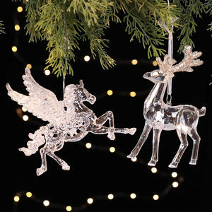 Adorno de Ángel de Acrílico Transparente con Cristal de Hielo Moissic, Decoración Navideña para Árbol de Navidad, Elegantes Adornos de Cristal - Product Image 3