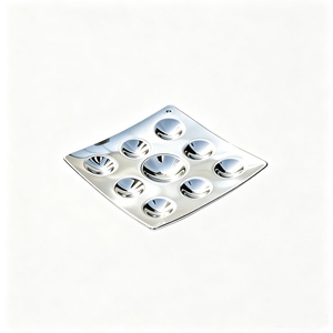 Plateau de service divisé en acier inoxydable 304 avec 1, 2 ou 4 compartiments pour collations, bonbons, noix, fruits, légumes, sauces, cuisine à domicile - Product Image 5