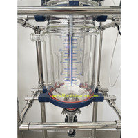 10 20 30 50 100 150 200L Usine Personnalisée Baffle Deign Lab Pyrolyse Pilote Monocouche Verre Doublé Gainé Réacteur Verre