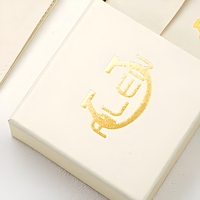 Boîte d'emballage de luxe pour bijoux avec pochette en velours suédé, logo personnalisé imprimé à chaud, boîte de rangement pour boucles d'oreilles, emballage cadeau