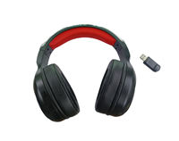 Shiling headphone Gamer, headphone telinga biru nirkabel 2.4G bisa dilipat skalabel buatan pabrik