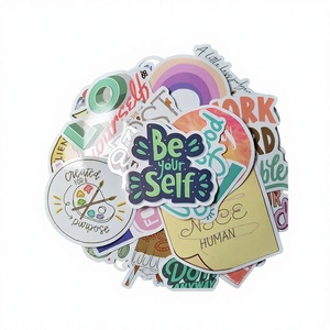 Autocollant en vinyle PVC découpé et imprimé, thérapeute, motivationnel, 'Soyez Gentil', sensibilisation à la santé mentale, 3-12CM, 100 PIÈCES, dessin animé, psychologie - Product Image 1