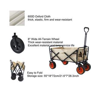 Chariot de festival pliable <span class=keywords><strong>avec</strong></span> roues et poignée télescopique pour le jardinage et le camping - Product Image 4