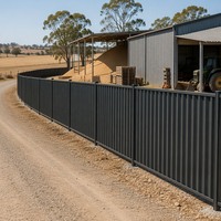 Privacy stalen omheining landbouw boerderij opslag perimeter weerbestendige geprofileerde metalen omheining voorgelakt stalen hekwerk