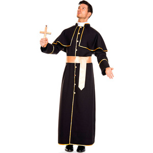 Disfraz de Monja para Adultos, Marca HP, Talla Personalizada, Unisex, para Parejas, Baile de Máscaras, TV, Cine, Poliéster, Halloween, Festival, Cosplay - Product Image 2