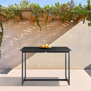Modern Style Outdoor Aluminum Bar Table and High Chairs Set Patio Dining <strong>Stools</strong> <strong>for</strong> <strong>Garden</strong> Entry or Courtyard - Product Image 5