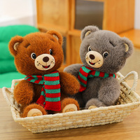Ours en peluche de Noël avec rembourrage en coton PP, fonction anti-stress, super doux, cadeau pour filles et enfants