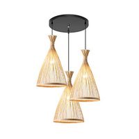 Lampes suspendues en rotin, lustre de Restaurant, de Bar, lustre moderne, pendentifs de lumière en rotin, naturel, fait à la main