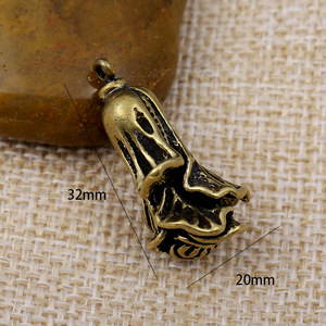 Colgante de repollo de latón chapado en oro de 18 quilates para la fabricación de collares, accesorios de joyería de forma irregular - Product Image 2