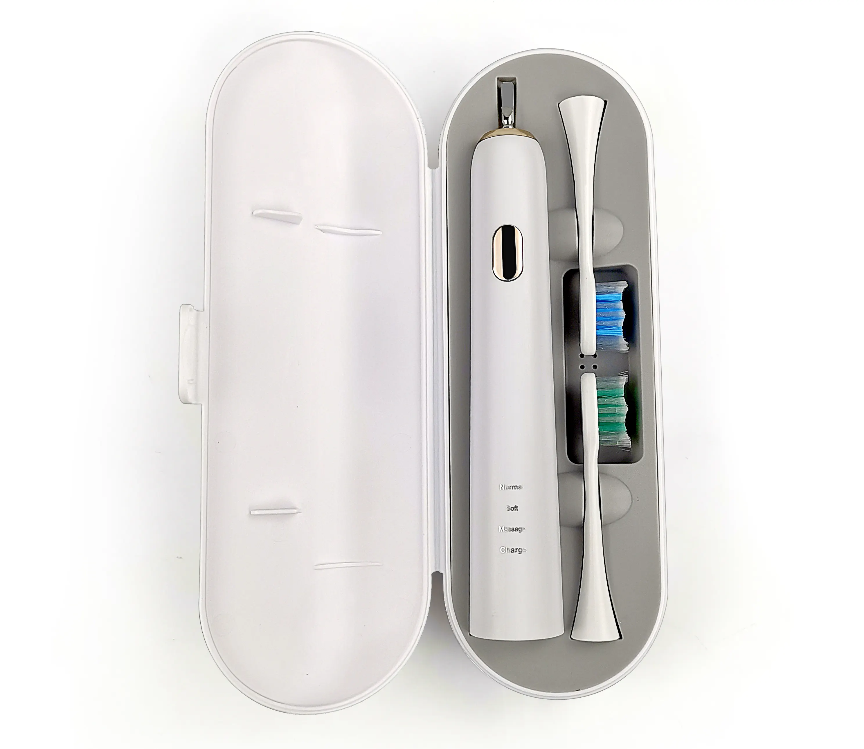 Profesyonel seyahat taşınabilir şarj edilebilir usb elektrikli diş fırçası kiti seyahat çantası ile özel sonic elektrikli diş fırçası