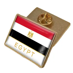 Insigne époxy cristal drapeau égyptien épingles drapeau mondial épingles