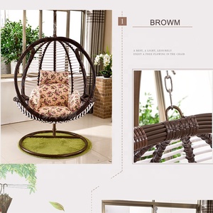 Chaise suspendue en rotin, œuf, balançoire de Patio, jardin extérieur, balcon, loisirs, bon marché, rose, offre spéciale - Product Image 3