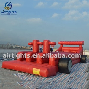 Cao Sức Mạnh Thú Vị <span class=keywords><strong>3</strong></span> Làn Xe Đua Xe Thiết Kế Đẹp <span class=keywords><strong>Inflatable</strong></span> <span class=keywords><strong>Bungee</strong></span> Chạy Cho Trận Chiến Trò Chơi - Product Image 4