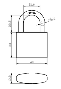 <span class=keywords><strong>Candado</strong></span> de Seguridad de Alta Resistencia con Grillete de Acero Endurecido Antirrobo y <span class=keywords><strong>Candado</strong></span> de Latón de 40 mm - Product Image 3