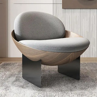 Ensemble de chaises de canapé simple de luxe chaise longue moderne en bois massif avec cadre en tissu chaise de réception pour salon et chambre à coucher avec table d'appoint