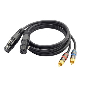 Câble audio rca à double tête <span class=keywords><strong>lotus</strong></span> link vers convertisseur de fil canon mâle et femelle 1.5 m monstre pour haut-parleur professionnel - Product Image 1