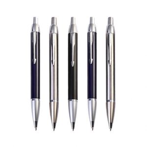 Hot Sell Colorful Press Action Metal Promotional Ballpoint Pen with Custom Logo Black & Blue Ink Wholesale - Product Image 1