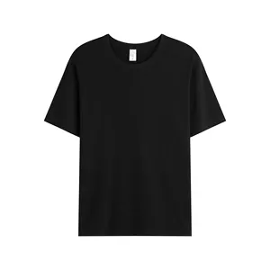 Custom Logo 50% Cotton Oversized Tshirt CVC Cylinder Short Sleeve T-Shirt Casual Men's T Shirt