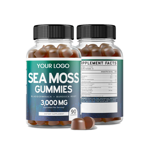 Vigo Factory OEM Sea <strong>Moss</strong> 3000mg Gummies with Bladderwrack and Burdock Root Natural Irish Sea <strong>Moss</strong> Gummies - Product Image 2