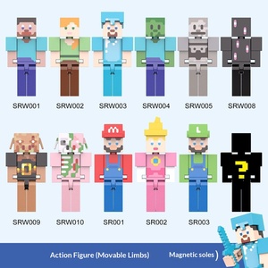 크로스 보더 호환 특정 높은 작은 입자 마그네틱 빌딩 블록 ABS 플라스틱 건설 장난감 세계 인형 동물 - Product Image 2