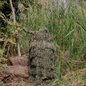 AUSCAMOTEK Poncho Ghillie Suit Camouflage Vert Désert Respirant pour la Chasse Détection par Détecteur de Métaux Unisexe 100% Polyester - Product Image 3
