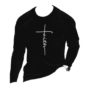 Nouveau T-shirt décontracté à manches longues en twill pour homme, imprimé sérigraphié avec logo frontal, anti-plis, séchage rapide, respirant, collection automne transfrontalière - Product Image 1