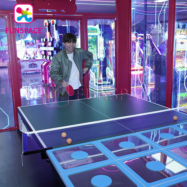 Funspace Indoor AR Sports Tennis Simulator Coin Operated Video Game Ping-pong  Table Game Machine