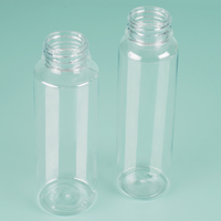 Op maat gemaakte ronde lege fles van 100ml, 200ml, 300ml, 400ml voor water, huisdierenvoer, plastic fruitsapfles
