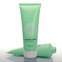 Tube cosmétique personnalisé en plastique PE brillant avec bouchon à clapet 100g 150g 200g pour nettoyant facial et massage, emballage personnalisé à presser