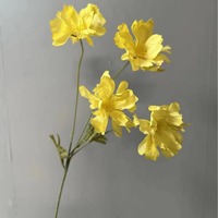 Jaune vert petites fleurs artificielles sauvages pour mariage en plein air frais fausses fleurs en soie Arrangement d'art floral accessoires de photographie