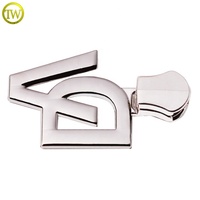 Extracteur de fermeture éclair réfléchissant avec lettres personnalisées, couleur argent, sacs à main, curseur de fermeture éclair de remplacement avec logo en métal, étiquettes de fermeture éclair en nylon gaufré