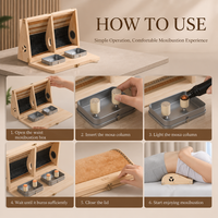 Coussin lombaire de moxibustion en bois massif, design isolant en frêne, certifié CE Classe I, pour le soutien corporel et le soulagement lombaire