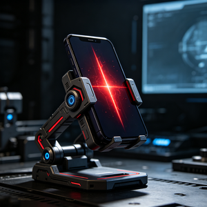 Support de téléphone réglable et pliable pour bureau, idéal pour la charge et la visualisation - Product Image 3