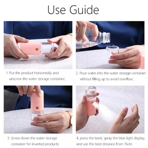 Pulvérisateur facial personnel sans fil nano rechargeable portable de 30 ml, <span class=keywords><strong>brumisateur</strong></span> à vapeur froide, humidificateur - Product Image 6